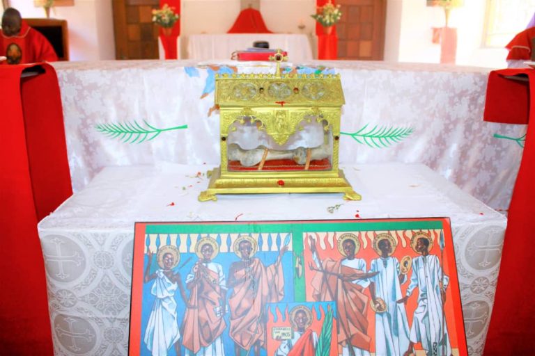 Relics of the Uganda Martyrs at the IHMR-Motherhouse Ggogonya